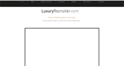 Desktop Screenshot of luxuryrecruiter.com